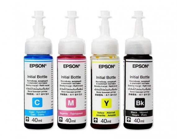 изображение Комплект оригинальных чернил для Epson L121 (4*40 ml)